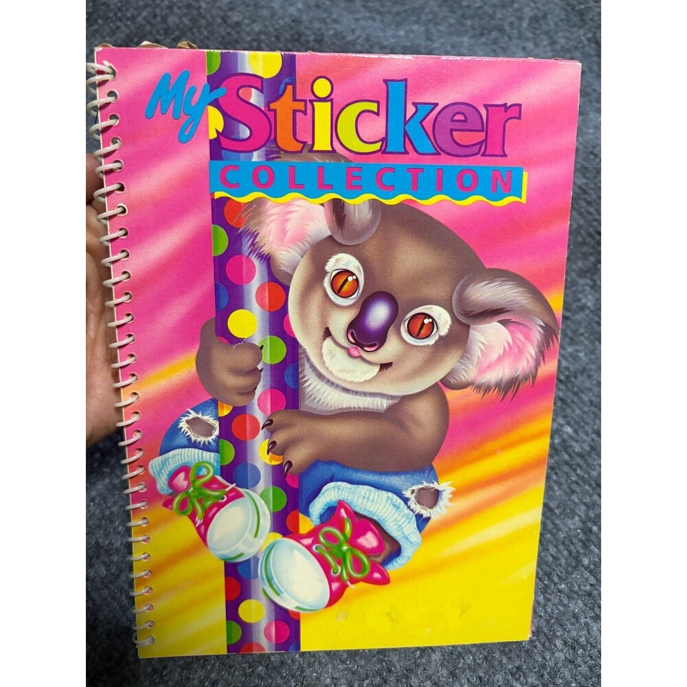 Vintage LISA FRANK Koala sticker album Collection Book & VTG Stickers Inside